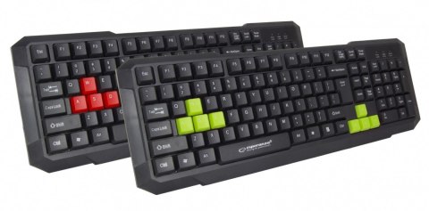 Esperanza Klawiatura przewodowa dla graczy Usb Aspis Czerwona Esperanza Klawiatura przewodowa dla graczy Usb Aspis Czerwona