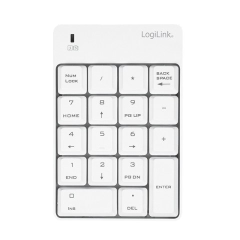 LogiLink Numeryczna klawiatura 2.4GHz, 18-klawiszy Biała LogiLink Numeryczna klawiatura 2.4GHz, 18-klawiszy Biała