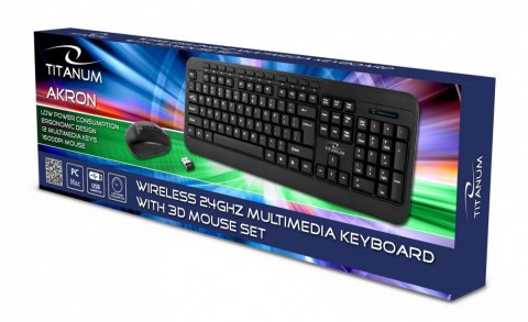 Esperanza Zestaw bezprzewodowy klawiatura + mysz Akron USB 2,4 GHz Esperanza Zestaw bezprzewodowy klawiatura + mysz Akron USB 2,4 GHz