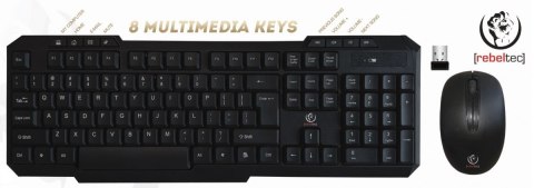 Rebeltec Zestaw bezprzewodowy multimedialny klawiatura+mysz Vortex Rebeltec Zestaw bezprzewodowy multimedialny klawiatura+mysz Vortex