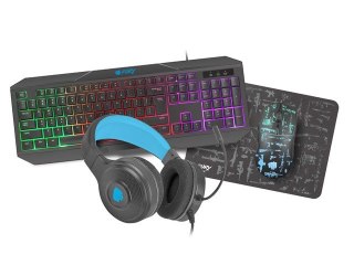 Fury Zestaw dla graczy 4 w 1 Thunderstreak 3.0 klawiatura + mysz + słuchawki + podkładka