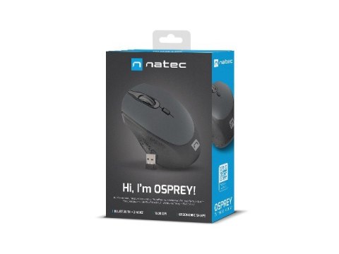 Natec Mysz bezprzewodowa Osprey 1600DPI Bluetooth + 2.4GHz Czarno-szara Natec Mysz bezprzewodowa Osprey 1600DPI Bluetooth + 2.4GHz Czarno-szara
