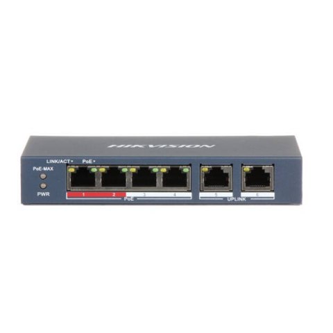 Hikvision Przełącznik niezarządzalny 6-portowy DS-3E0106P-E/M Hikvision Przełącznik niezarządzalny 6-portowy DS-3E0106P-E/M
