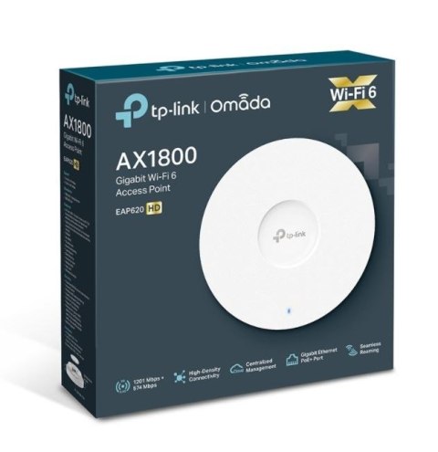 TP-LINK Punkt dostępowy EAP620 HD PoE WiFi 6 AX1800 TP-LINK Punkt dostępowy EAP620 HD PoE WiFi 6 AX1800