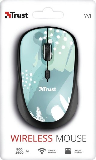 Trust YVI WIRELESS BLUE BRUSH mysz komputerowa