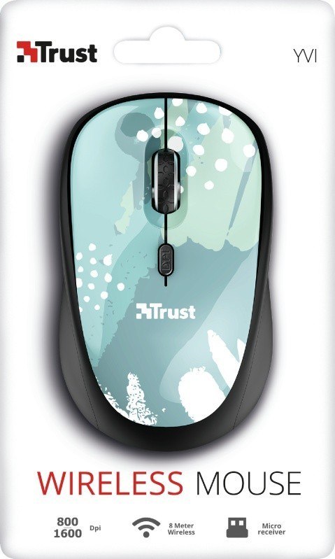 Trust YVI WIRELESS BLUE BRUSH mysz komputerowa