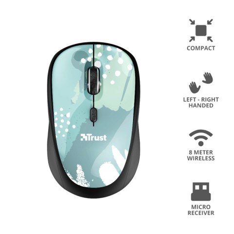 Trust YVI WIRELESS BLUE BRUSH mysz komputerowa