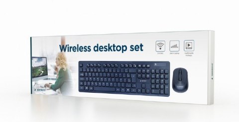 Gembird Zestaw klawiatura+mysz czarny/bezprzewodowy US Gembird Zestaw klawiatura+mysz czarny/bezprzewodowy US