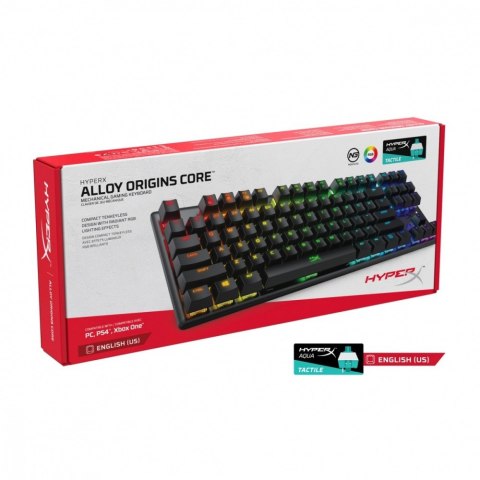 HyperX Klawiatura Alloy Origins Core przełącznik aqua HyperX Klawiatura Alloy Origins Core przełącznik aqua