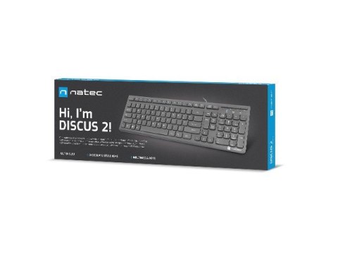 Natec Klawiatura Discus 2 slim czarna Natec Klawiatura Discus 2 slim czarna