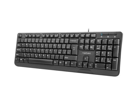 Natec Klawiatura Trout Slim USB CZ/SK 1.8m Czarna Natec Klawiatura Trout Slim USB CZ/SK 1.8m Czarna