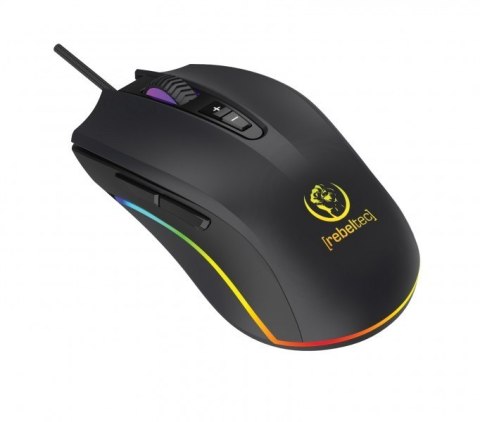 Rebeltec Mysz dla graczy przewodowa Predator Sensor SUNPLUS 190, rozdzielczość:800/1600/2400/4800/6400 DPI, 7 przycisków i rolka Rebeltec Mysz dla graczy przewodowa Predator Sensor SUNPLUS 190, rozdzielczość:800/1600/2400/4800/6400 DPI, 7 przycisków i rolka