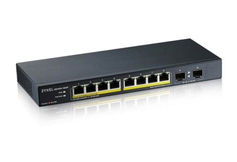 Zyxel Przełącznik GS1100-10HP-EU0102F 120W PoE 8xGigabit 2xFiber Uplilk Switch Zyxel Przełącznik GS1100-10HP-EU0102F 120W PoE 8xGigabit 2xFiber Uplilk Switch