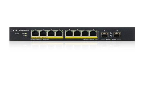 Zyxel Przełącznik GS1900-10HP v2 8port L2 PoE 70W 2xSFP 802.3at Switch Smart Zyxel Przełącznik GS1900-10HP v2 8port L2 PoE 70W 2xSFP 802.3at Switch Smart