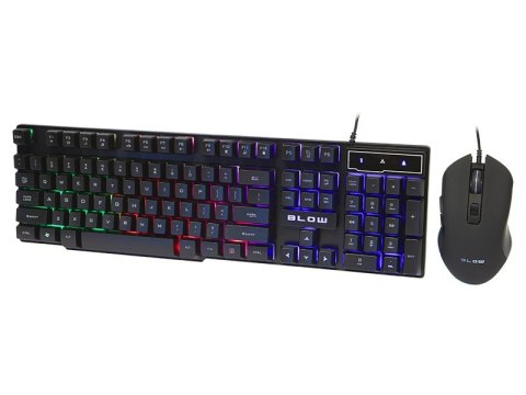 BLOW Zestaw gamingowy Klawiatura + mysz BLOW Zestaw gamingowy Klawiatura + mysz
