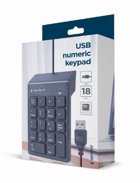 Gembird Klawiatura numeryczna przewodowa KPD-U-03 Gembird Klawiatura numeryczna przewodowa KPD-U-03