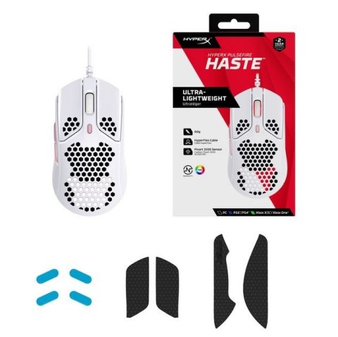 HyperX Mysz gamingowa Pulsefire Haste biało-różowa