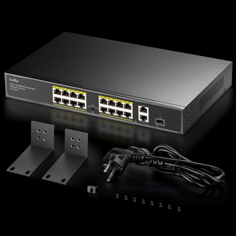 Cudy Przełącznik FS1018PS1 16xFE PoE+ 200W 1xSFP Cudy Przełącznik FS1018PS1 16xFE PoE+ 200W 1xSFP