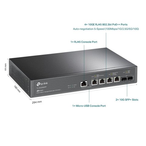 TP-LINK Przełącznik SX3206HPP 6x10GE (4xPoE++) TP-LINK Przełącznik SX3206HPP 6x10GE (4xPoE++)