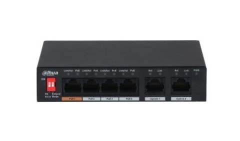 Dahua Switch PoE 4-port 2x RJ45 PFS3006-4ET-60-V2 Dahua Switch PoE 4-port 2x RJ45 PFS3006-4ET-60-V2