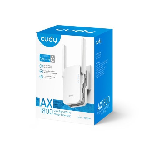 Cudy Wzmacniacz sygnału WiFi RE1800 Mesh AX1800 Cudy Wzmacniacz sygnału WiFi RE1800 Mesh AX1800