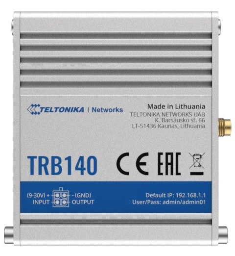 TELTONIKA Bramka LTE TRB140 (Cat 4), 3G, 2G, PoE, USB TELTONIKA Bramka LTE TRB140 (Cat 4), 3G, 2G, PoE, USB