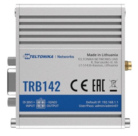 TELTONIKA Bramka LTE TRB142 (Cat 1), 3G, 2G, USB TELTONIKA Bramka LTE TRB142 (Cat 1), 3G, 2G, USB