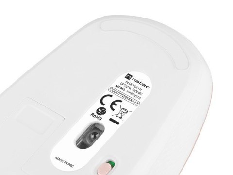 Natec Mysz bezprzewodowa Harrier 2 Bluetooth 5.1 biało-różowa Natec Mysz bezprzewodowa Harrier 2 Bluetooth 5.1 biało-różowa