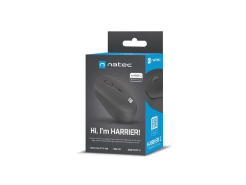 Natec Mysz bezprzewodowa Harrier 2 Bluetooth 5.1 czarna Natec Mysz bezprzewodowa Harrier 2 Bluetooth 5.1 czarna