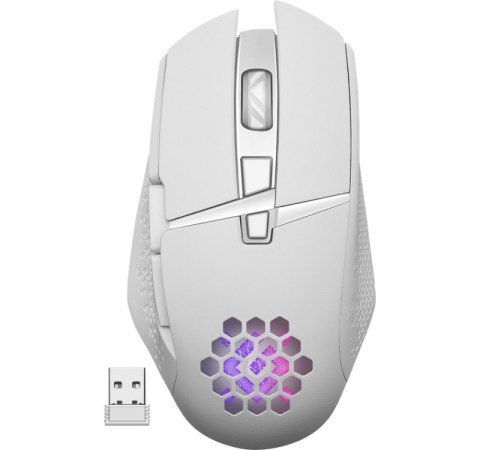 Defender Mysz gamingowa bezprzewodowa Glory GM-514 RGB 7P 1200/2400/3200 DPI biała Defender Mysz gamingowa bezprzewodowa Glory GM-514 RGB 7P 1200/2400/3200 DPI biała