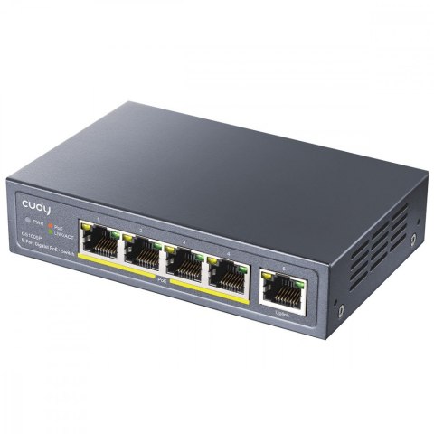 Cudy Przełącznik GS1005P Switch 5xGE (4xPoE+) 60W