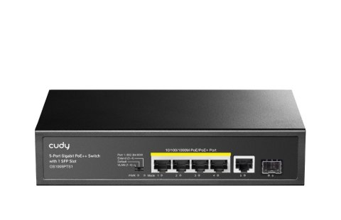 Cudy Przełącznik GS1005PTS1 5xGE PoE+ 1xSFP 120W Cudy Przełącznik GS1005PTS1 5xGE PoE+ 1xSFP 120W