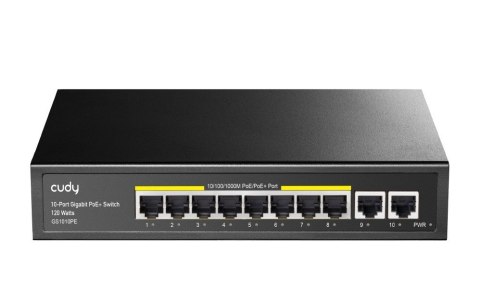 Cudy Przełącznik GS1010PE 8xGE PoE+ 120W 2xGb Uplink Cudy Przełącznik GS1010PE 8xGE PoE+ 120W 2xGb Uplink