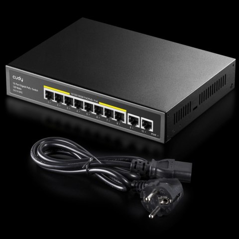 Cudy Przełącznik GS1010PE 8xGE PoE+ 120W 2xGb Uplink Cudy Przełącznik GS1010PE 8xGE PoE+ 120W 2xGb Uplink