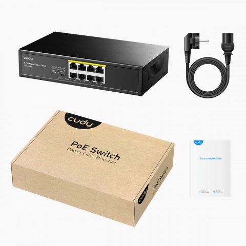 Cudy Przełącznik niezarządzalny GS1008PT Switch 8xGE PoE+ 120W Cudy Przełącznik niezarządzalny GS1008PT Switch 8xGE PoE+ 120W