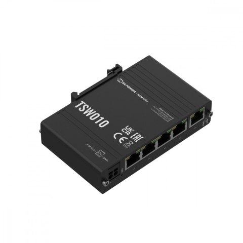TELTONIKA Przełącznik przemysłowy TSW010 5xRJ45 porty 10/100Mbps TELTONIKA Przełącznik przemysłowy TSW010 5xRJ45 porty 10/100Mbps