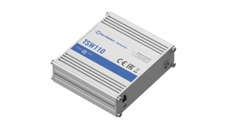 TELTONIKA Przełącznik przemysłowy TSW110 5xGigabit Ethernet TELTONIKA Przełącznik przemysłowy TSW110 5xGigabit Ethernet