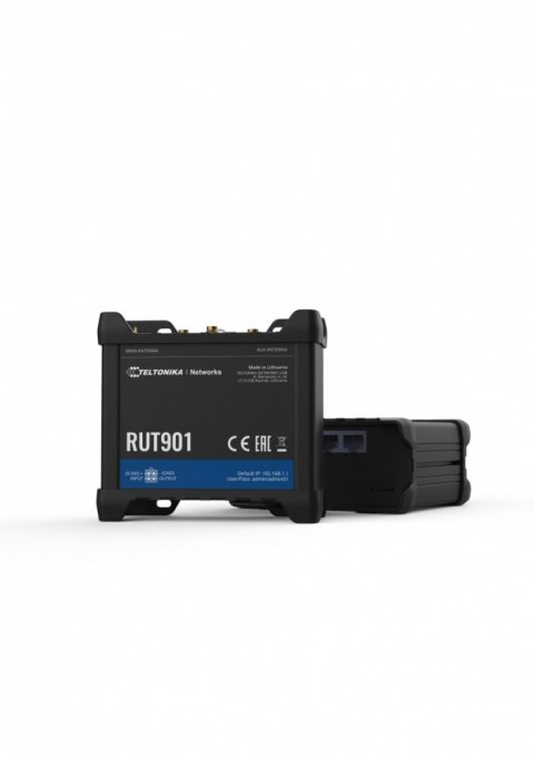 TELTONIKA Router LTE RUT901 (Cat 4), 3G, 2G, 2xSIM, 4xRJ45, WiFi TELTONIKA Router LTE RUT901 (Cat 4), 3G, 2G, 2xSIM, 4xRJ45, WiFi