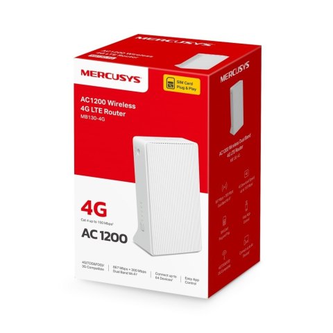 TP-LINK Mercusys MB130-4G 4G LTE Router AC1200 TP-LINK Mercusys MB130-4G 4G LTE Router AC1200