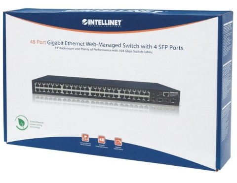 Intellinet Przełącznik Gigabit 48-portowy zarządzalny RJ45 4x SFP Intellinet Przełącznik Gigabit 48-portowy zarządzalny RJ45 4x SFP