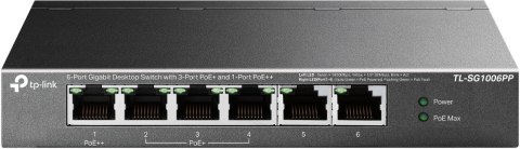 TP-LINK Przełącznik SG1006PP 6GE (3PoE+ 1PoE++) TP-LINK Przełącznik SG1006PP 6GE (3PoE+ 1PoE++)