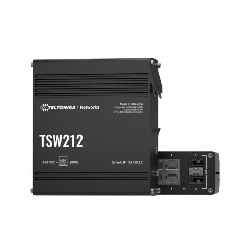 TELTONIKA Przełącznik zarządzalny przemysłowy TSW212 2xSFP 8xGbE L2/L3 TELTONIKA Przełącznik zarządzalny przemysłowy TSW212 2xSFP 8xGbE L2/L3