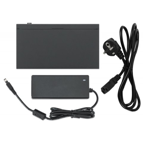 Intellinet Switch Gigabit 5xPoE Passthrough zasilany PoE lub AC,68W