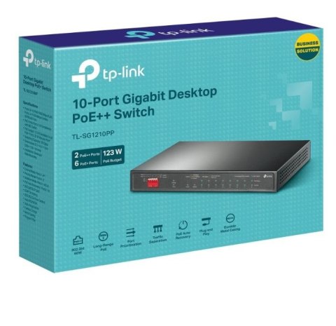 TP-LINK Przełącznik 10xGE PoE+/PoE++ SG1210PP TP-LINK Przełącznik 10xGE PoE+/PoE++ SG1210PP
