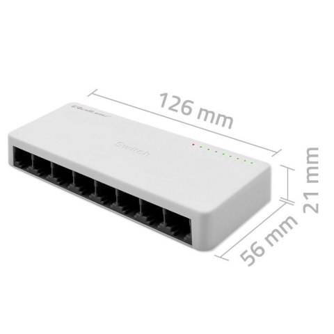 Qoltec SWITCH przełącznik sieciowy 8 x port RJ45 | 100Mbps | Fast Ethernet | LAN Qoltec SWITCH przełącznik sieciowy 8 x port RJ45 | 100Mbps | Fast Ethernet | LAN