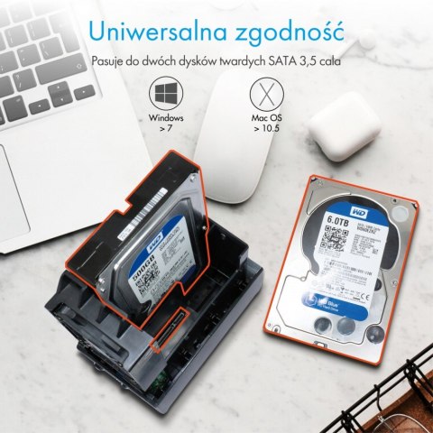 IcyBox IB-RD3621U3 2x3.5'' RAID