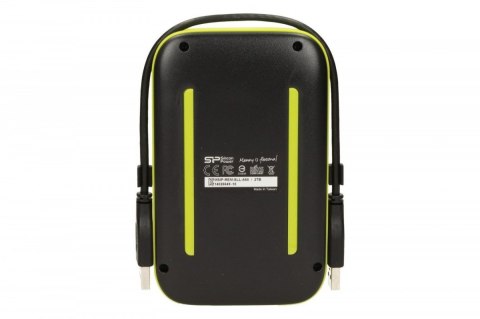 Silicon Power ARMOR A60 2TB USB 3.0 BLACK-GREEN/PANCERNY wstrząso/pyło i wodoodporny