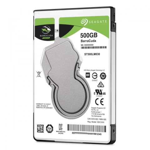 Seagate Dysk twardy BarraCuda 500GB 2.5 cala 128MB ST500LM030