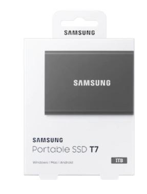 Samsung Dysk Portable T7 1TB USB3.2 GEN.2 szary Samsung Dysk Portable T7 1TB USB3.2 GEN.2 szary