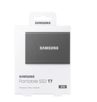 Samsung Dysk Portable T7 2TB USB3.2 GEN.2 szary Samsung Dysk Portable T7 2TB USB3.2 GEN.2 szary